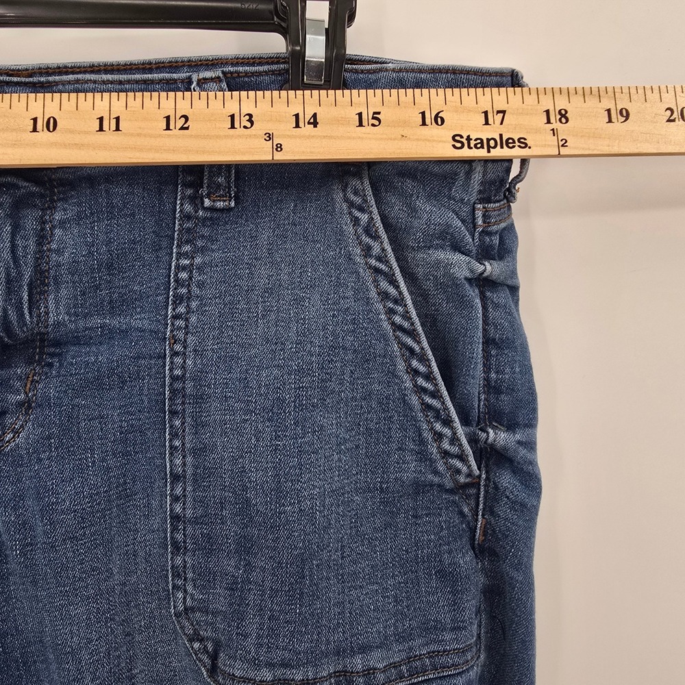 PERMANENT‎ Women's Blue Denim Utility Cargo Pants Size 14 - Picture 5 of 9